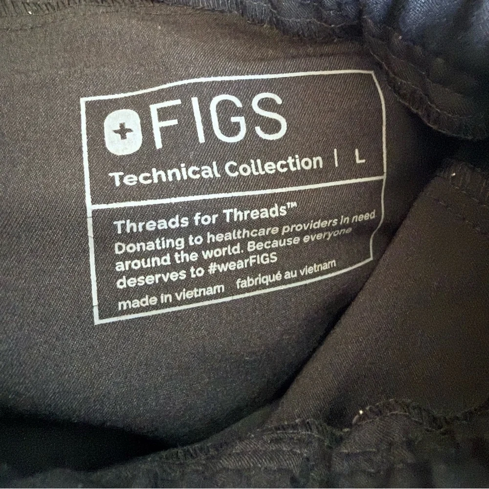 FIGS Tansen Technical Jogger Scrubber Pants Black Large L MXXSW2004